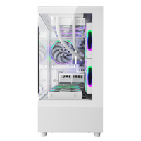 Boîtier d'ordinateur AntarcChill OEM personnalisé Mini ITX Micro ATX, double panneau en verre trempé, vue complète, boîtier de jeu, fourniture d'usine, boîtier PC