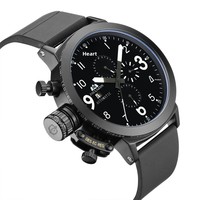 Reloj de Hombre Grande, Mecánico, Totalmente Automático, con Esfera de Aleación de 50 mm, Correa de Goma y Cierre de Hebilla
