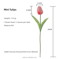 Mini tulipes artificielles réalistes bleu violet, ornement d'intérieur pour cérémonie de mariage