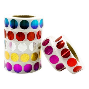 Etiquetas Adhesivas Holográficas para Rascar, Coloridas, <span class=keywords><strong>Circulares</strong></span>, Etiquetas Adhesivas para Juegos, Forma y Tamaño Personalizables - Product Image 3