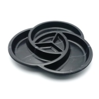 Partie de service restauration rapide repas préparé emballage Buffet assiette forme ovale thermoscellage jetable plateau alimentaire en plastique