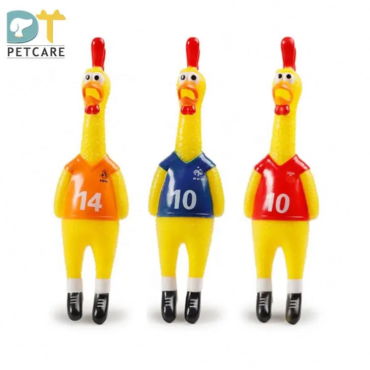PVC Screaming Sound Football Chicken Squeaky Dog Toy Pet Chew Toy With Free Sample