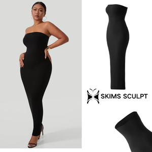 Vestido moldeador interior SHAPERLLS con malla moldeadora integrada Control de barriga Top de tubo sin tirantes Vestidos casuales Vestido largo de <span class=keywords><strong>sirena</strong></span> - Product Image 6