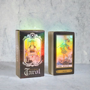 A.E. Kartu <span class=keywords><strong>Tarot</strong></span> Kustom Carlos, Permainan Meja Berwarna Penuh, Buku Panduan, Logo Dicetak, Kotak Kertas Seni Berkualitas Tinggi - Product Image 6