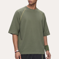 T-shirt de sport d'extérieur à manches courtes, coupe ample, séchage rapide, 210 GSM, couleur unie, vente en gros à bas prix