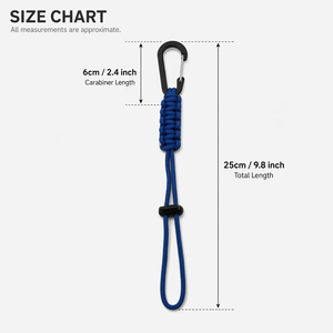 Dragonne de sécurité réglable tressée <span class=keywords><strong>à</strong></span> la main pour extérieur, robuste, anti-perte, pour gants, appareil photo, lampe de poche, équipement de camping - Product Image 2