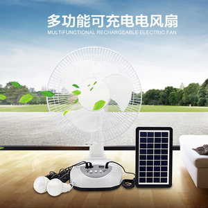 Ventilateur solaire Poplor 12 pouces avec sortie USB et prise en charge de l'ampoule - Product Image 2