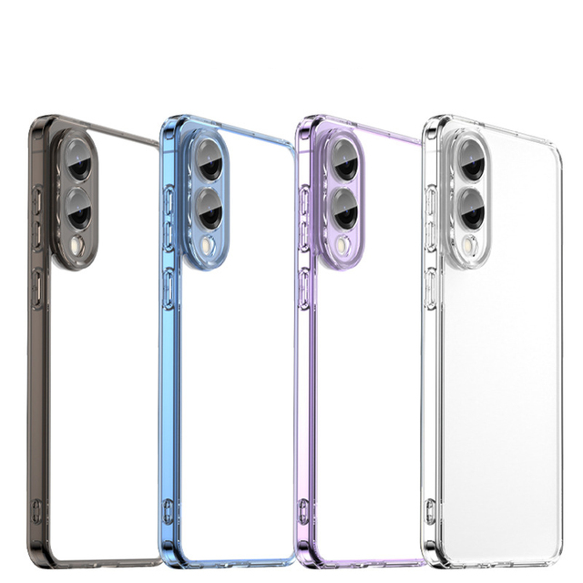 Simple Colored Frame Transparent PC TPU Hard Back Cover Slim Phone Case for Samsung Galaxy S25 Edge