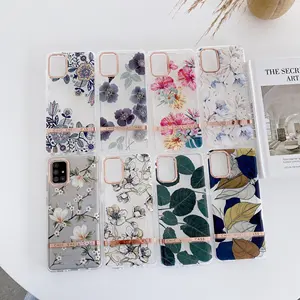 High Quality Protective Case for Samsung Galaxy A54 A34 A14 4G/5G Fashion Flowers Transparent Hard Cover for Note 20 S23 Ultra