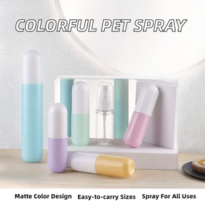 30/50/100ml Colorful PET Round Matte Color <b>Pill</b> Capsule Shaped <b>Remover</b> Pillow Umbrella Cosmetic Spray Pump Bottles - Product Image 2
