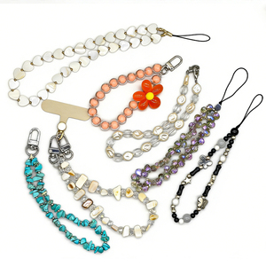 רצועת יד קצרה לטלפון נייד עם חרוזים, שרשרת צוואר, מחזיק מפתחות, אביזר לטלפון נייד, סיטונאי - Product Image 3