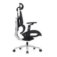 Chaise de bureau ergonomique de haute qualité avec base en aluminium moderne, appui-tête 3D réglable et dossier en maille pour salle de conférence