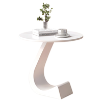 Table d'appoint de style simple pour salon, petite table basse en ardoise, table d'appoint au design créatif, diamètre du plateau 50 cm