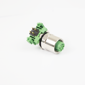 Fieldbus <span class=keywords><strong>Ethernet</strong></span> M12 PCB điện căn cứ ổ cắm Angled 4 5 6 8 pin a-mã lá chắn <span class=keywords><strong>90</strong></span> độ vách ngăn M12 PCB kết nối - Product Image 5