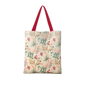 Sac fourre-tout en toile à imprimé floral vintage personnalisé, sac à bandoulière pour le shopping avec motif botanique - Product Image 4