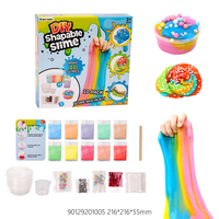 Kit de poudre de slime modelable DIY, poudre de slime à secouer avec bols et 5 types d'accessoires, jouet artisanal pour enfants pour soulager le stress