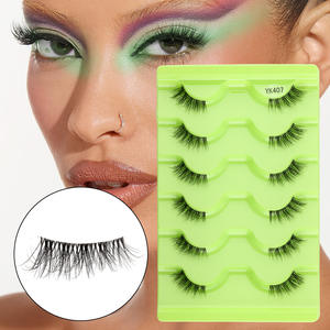 6 paires de <span class=keywords><strong>faux</strong></span> <span class=keywords><strong>cils</strong></span> demi-longueur, tige transparente, maquillage <span class=keywords><strong>naturel</strong></span> nude, allongement des <span class=keywords><strong>cils</strong></span>, réutilisables, best-seller transfrontalier - Product Image 2