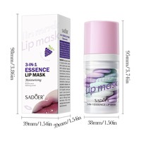 Masque Crème Lèvres Anti-gerçures 40g Hydratant Anti-irritation Saveur Fraise Raisin Essence 3-en-1
