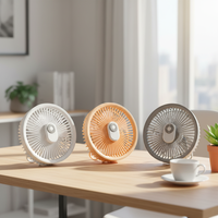Ventilateur de bureau portable LED silencieux, mini-refroidisseur électrique rechargeable, ventilateur de table personnalisé mural