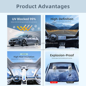 Color coche <span class=keywords><strong>ventanas</strong></span> de vidrio Nano cerámica película Solar luz de coche negro tinte de ventana 5%, 15%, 35%, 50% VLT coche barato película solar - Product Image 3