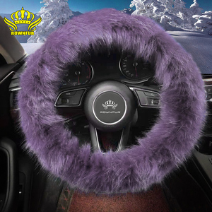ROWNFUR Usine Noir Vendredi Offre Spéciale <span class=keywords><strong>de</strong></span> <span class=keywords><strong>luxe</strong></span> personnalisé <span class=keywords><strong>de</strong></span> haute qualité couverture <span class=keywords><strong>de</strong></span> volant <span class=keywords><strong>de</strong></span> voiture en cuir - Product Image 3