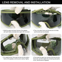 Lunettes tactiques EN166 Ansi Z87, lunettes de sécurité, lunettes balistiques, protection UV400, verres polarisés, lunettes de chasse, logo personnalisé