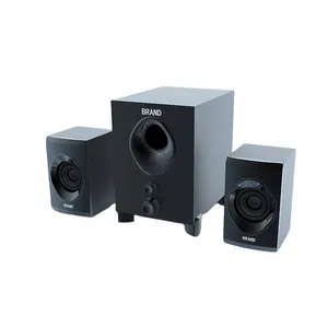 Kotak Speaker Multimedia teater Rumah, pengeras suara PC 2.1 dengan Bluetooth USB TF fungsi AUX