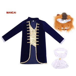 Film bellezza la bestia Costume Cosplay per ragazzi ragazze il principe bestia vestiti Cosplay fantasia Halloween Cos tute + copricapo cravatta - Product Image 2