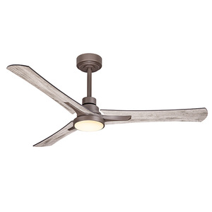 HSG Best Selling 56-Inch Modern AC Motor <b>Ceiling</b> Fan with Light 5 Blades Black/White <b>Glass</b> Body Remote Control for Living Room - Product Image 1