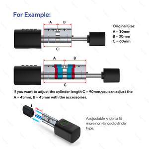 Impronta digitale <span class=keywords><strong>cilindro</strong></span> <span class=keywords><strong>cilindro</strong></span> principale in ottone di sicurezza Tuya Euro elettronica Smart <span class=keywords><strong>cilindro</strong></span> serratura serratura a mortasa <span class=keywords><strong>cilindro</strong></span> - Product Image 6