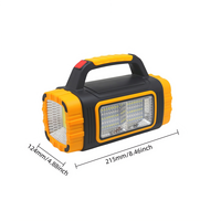 Lampe de poche LED solaire multi-usage avec projecteur 3W, éclairage COB et lumière d'urgence 90 SMD, torche USB multi-mode
