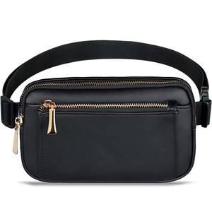 Cute <strong>Plus</strong> <strong>Size</strong> Waterproof Unisex Polyester Fashion Black PU Leather Waist Pack Fanny Bag Adjustable Strap Zipper Closure - Product Image 2
