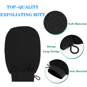 Masaje DE LA PIEL Peeling 100% Seda Toalla exfoliante cruda Cepillo corporal Guantes de seda natural para mujer Guante exfoliante de seda Bloves de baño - Product Image 2