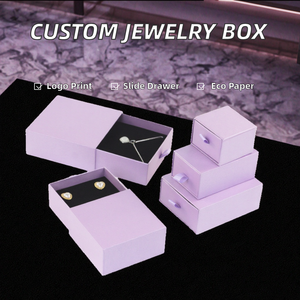 Wholesale Custom Logo Printed Recycled Materials Paperboard Sliding Drawer Boxes for Jewelry & Glasses Packaging - Product Image 2