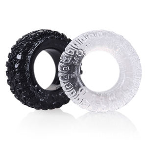 2 Stks/set Siliconen Penisringen Seksspeeltjes Voor Mannen Band Type Zwart/Transparant Sex <span class=keywords><strong>Cock</strong></span>-Ring Delay Ejaculatie Haan Ringen - Product Image 1