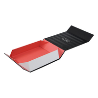 Boîte cadeau de luxe avec couvercle magnétique, impression de logo personnalisé, laminage mat et revêtement UV |   Boîte magnétique pliable rigide haut de gamme