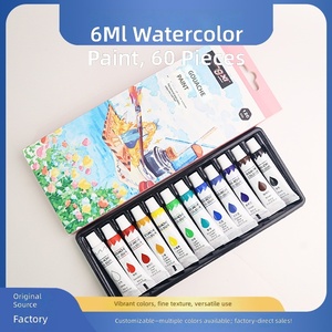 Ensemble de <span class=keywords><strong>peinture</strong></span> <span class=keywords><strong>gouache</strong></span> de 6 ml avec 24 couleurs lavables à l'eau pour la <span class=keywords><strong>peinture</strong></span> à l'initiation des enfants sur toile, papier et verre - Product Image 1