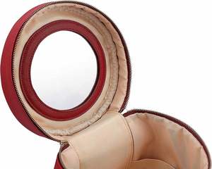 Sac de voyage cosmétique en forme de baril, trousse de maquillage avec miroir, sac de maquillage de voyage pour filles et femmes - Product Image 4