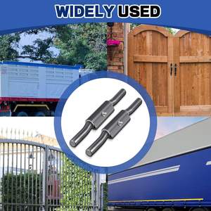 Charnières de porte de remorque robustes 1 po x 10 po, style industriel, en acier brut, avec raccord de graissage pour applications de soudage - Product Image 6