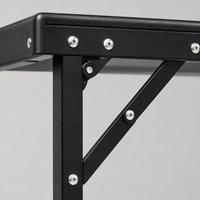 Table pliante portable noire en aluminium légère pour pique-nique, fête, camping et chaise de plage