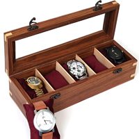 Caja de Reloj de Madera de Lujo, Estuche Rígido de Almacenamiento con Logotipo Personalizado, Organizador Mecánico, Exhibidor, Caja de Regalo para Hombre