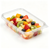 Emballages personnalisés, sûrs, jetables, recyclables, boîtes en plastique PET transparentes pour biscuits, gâteaux, pain, fruits, noix, emballages alimentaires avec couvercles