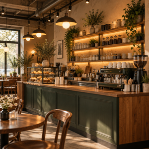 ออกแบบตกแต่งภายในร้านกาแฟสไตล์วินเทจตามสั่ง พร้อมชุดเฟอร์นิเจอร์เชิงพาณิชย์ครบวงจร บริการครบจบในที่เดียว - Product Image 1