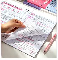 Bloc-notes de cours A4 Premium Singapour 200 pages, ligné, facile à déchirer, perforé 3 trous, pour l'école et les études
