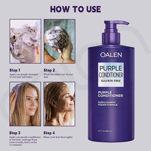 <span class=keywords><strong>Acondicionador</strong></span> Semipermanente <span class=keywords><strong>Morado</strong></span> que Neutraliza los Tonos Amarillos y Anaranjados, Limpia y Acondiciona Suavemente para Cabello Rubio, Plateado y Gris - Product Image 5