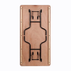 <span class=keywords><strong>Tavolo</strong></span> Pieghevole Portatile da <span class=keywords><strong>Esterno</strong></span> in <span class=keywords><strong>Legno</strong></span> con Struttura in Metallo, <span class=keywords><strong>Tavolo</strong></span> Rettangolare Lungo <span class=keywords><strong>per</strong></span> Campeggio, Hotel e Banchetti - Product Image 3