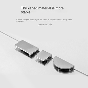 คลิปหนีบกระจกทำจากสเตนเลสสตีลอุปกรณ์เสริมคลิปหนีบลามิเนตแบบครึ่งรอบ - Product Image 4