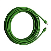 Câble PUR industriel M12 personnalisé DC-SC01 pour capteur, faisceau de câbles à connecteur circulaire vert, longueur sur mesure, vente en gros