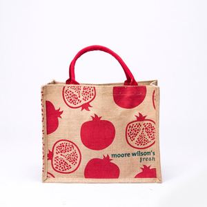 Sac de shopping en jute personnalisé, réutilisable, en lin naturel, sac de plage en toile de jute pour cadeau, fête, mariage - Product Image 2