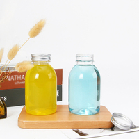 Bouteilles de jus transparentes en PET de qualité alimentaire pour l'extraction à froid, emballages jetables pour boissons, bouteilles de thé au lait en plastique